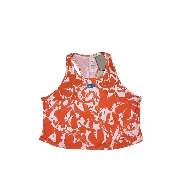 Nike Dri-Fit Training Tank Top Women's Size 1X Orange/White Racerback dr1471-817 - Picture 1 of 9